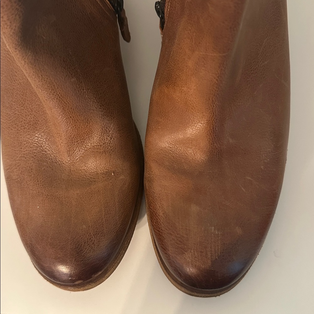 Clark’s Artisan Collection Cognac Tan Brown Leather Booties Size 11 - Picture 11 of 11